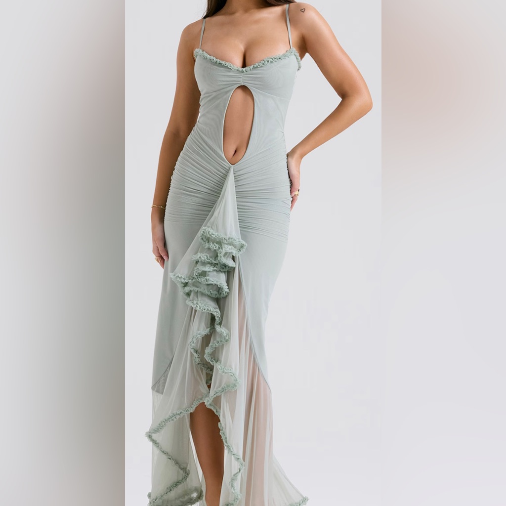 House Of Cb Gabriella Dress In Pistachio